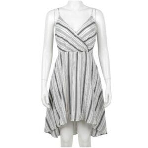 Breezy Lightweight Sundress Crisscross Bodice Spaghetti Strap High Low Size S